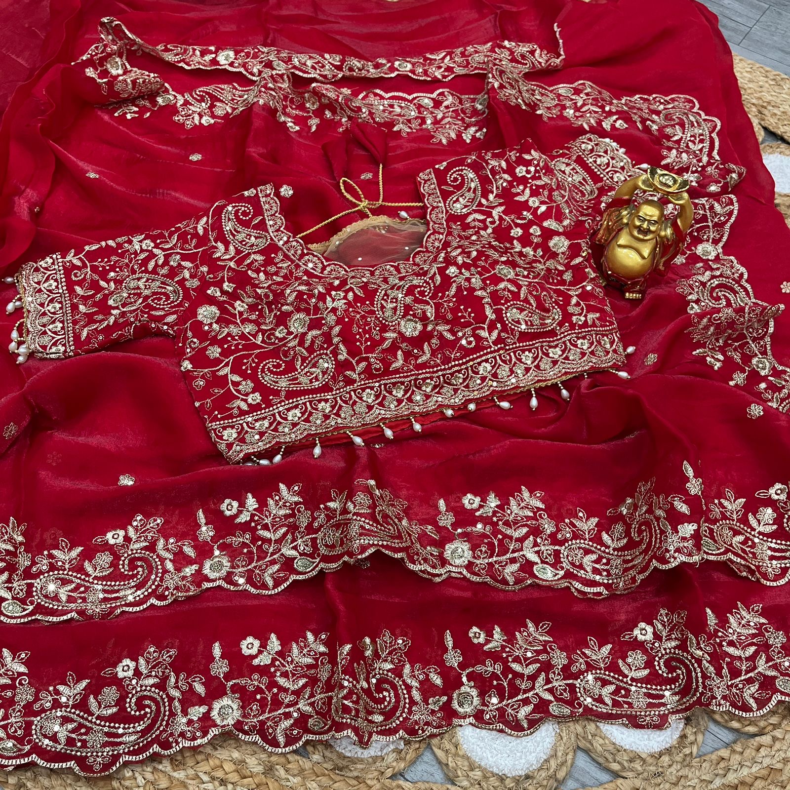 Mango work saree