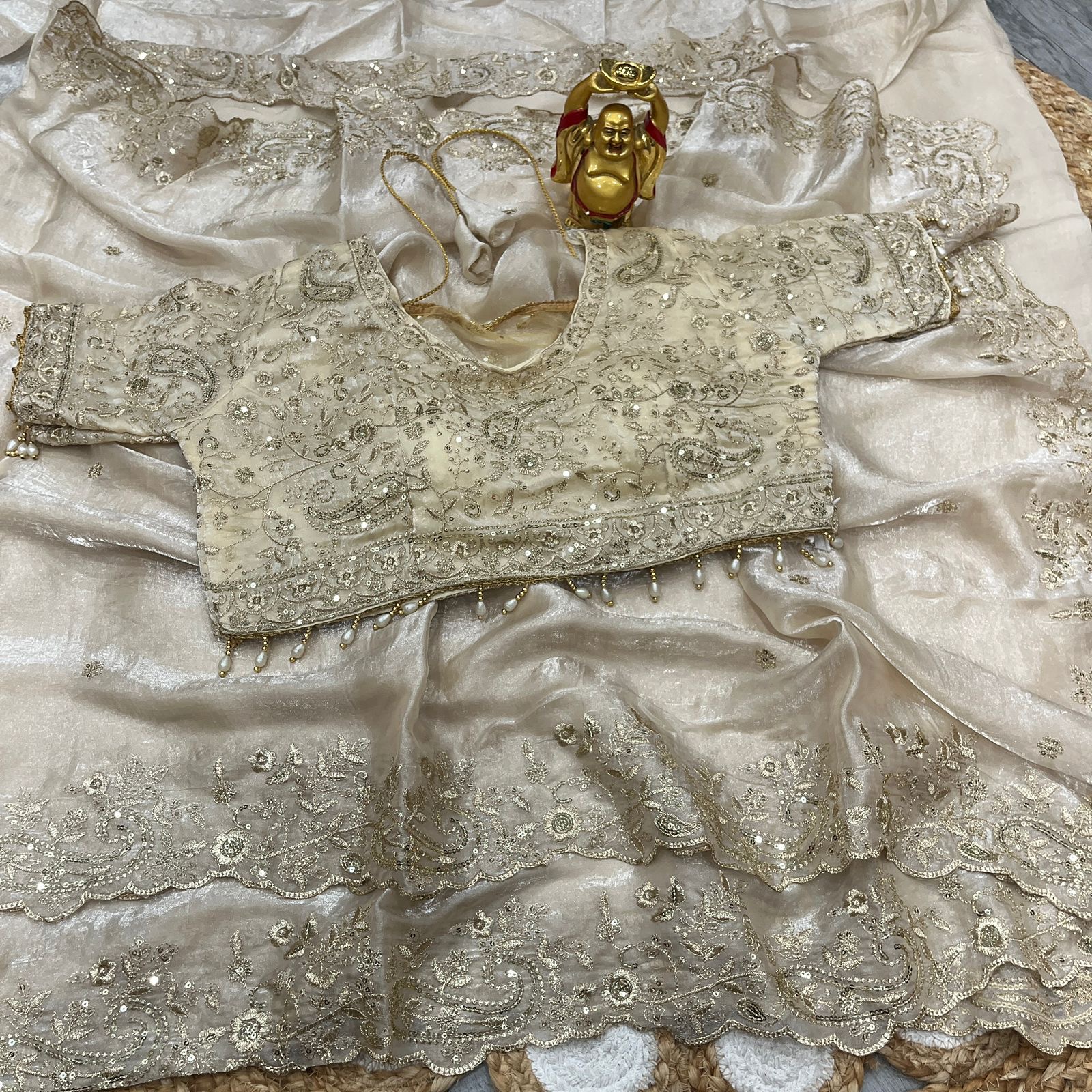 Mango work saree
