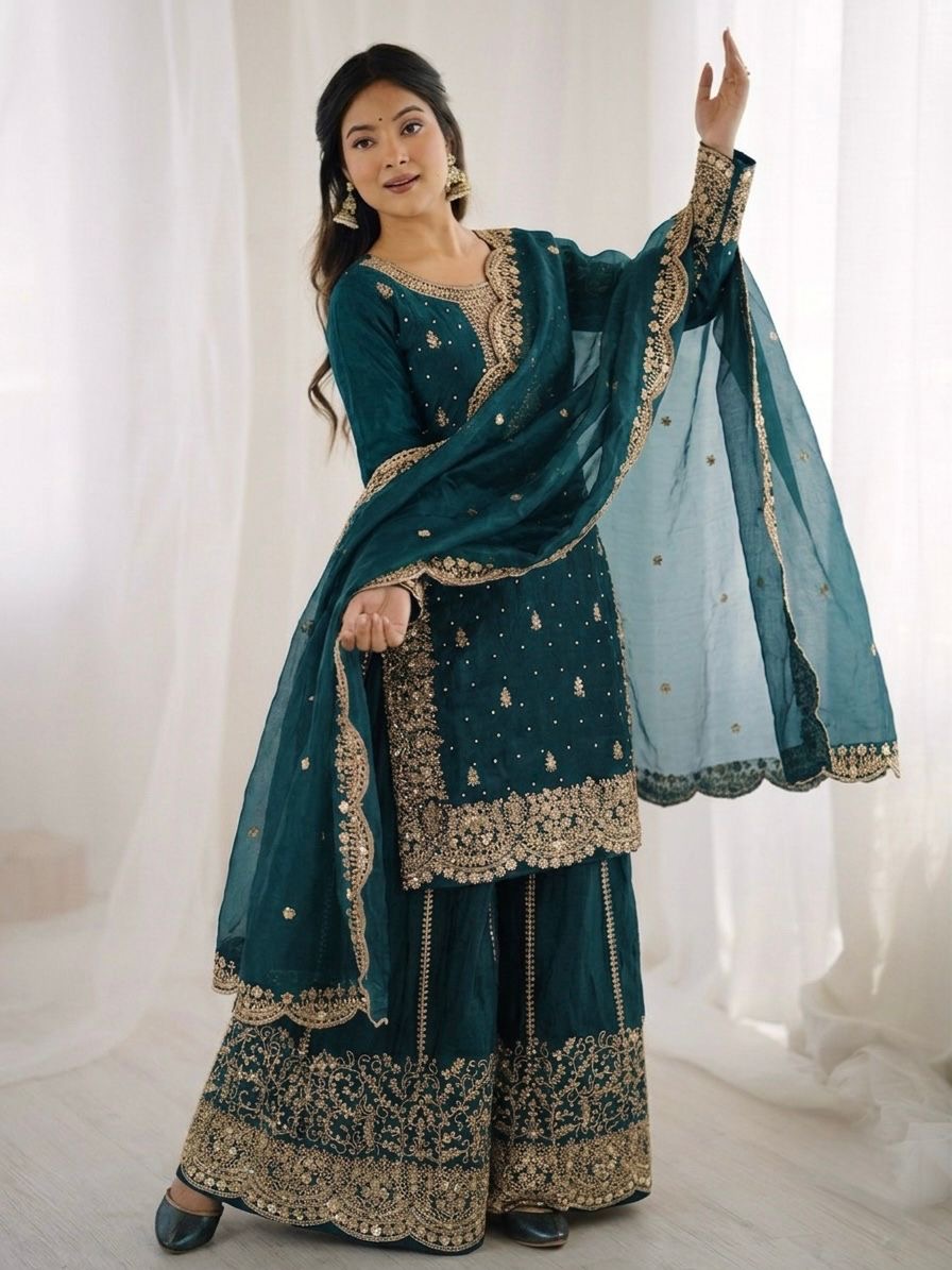 Dark cyan (greenish-blue )
