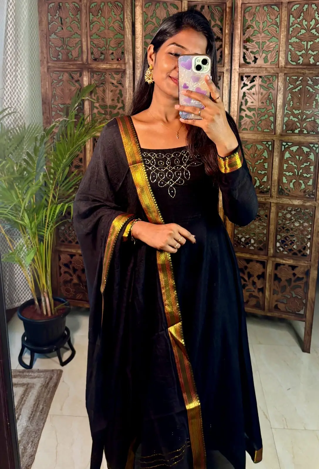 Kolam Anarkali with Duppata