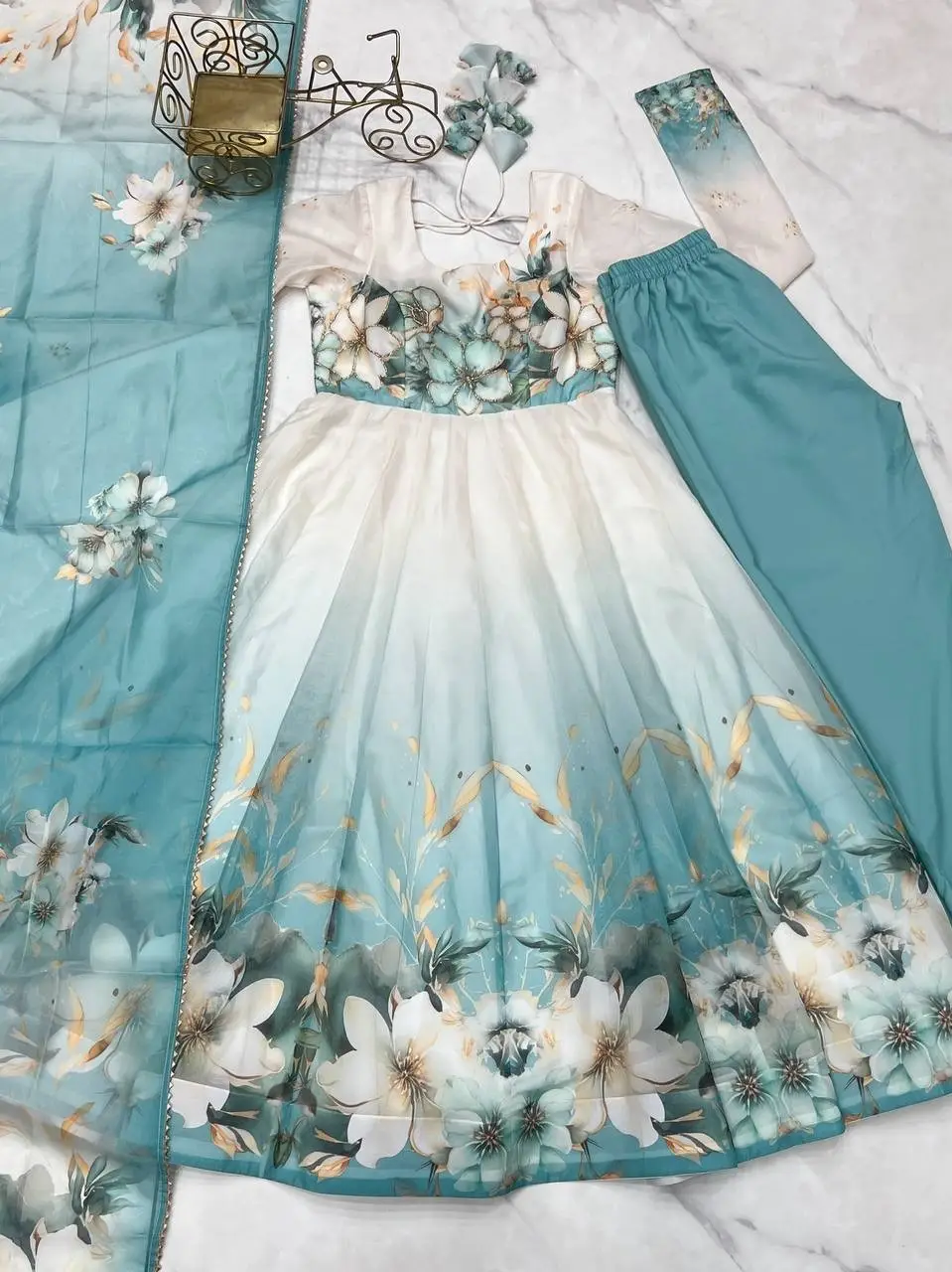 Flower Anarkali