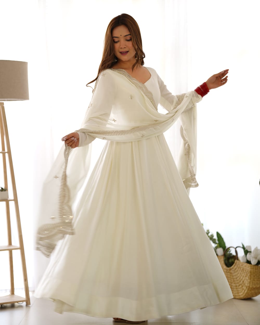 Roman silk Anarkali - Image 3