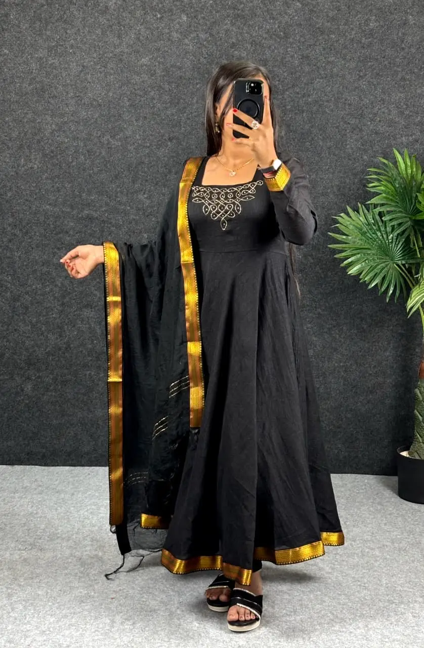 Kolam Anarkali with Duppata