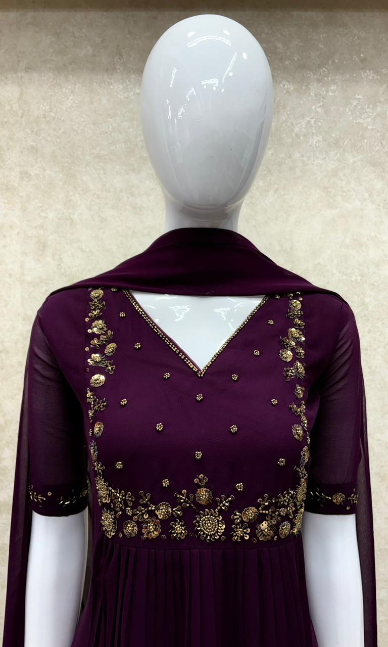 Akalya Handwork Top and Duppatta - Image 8