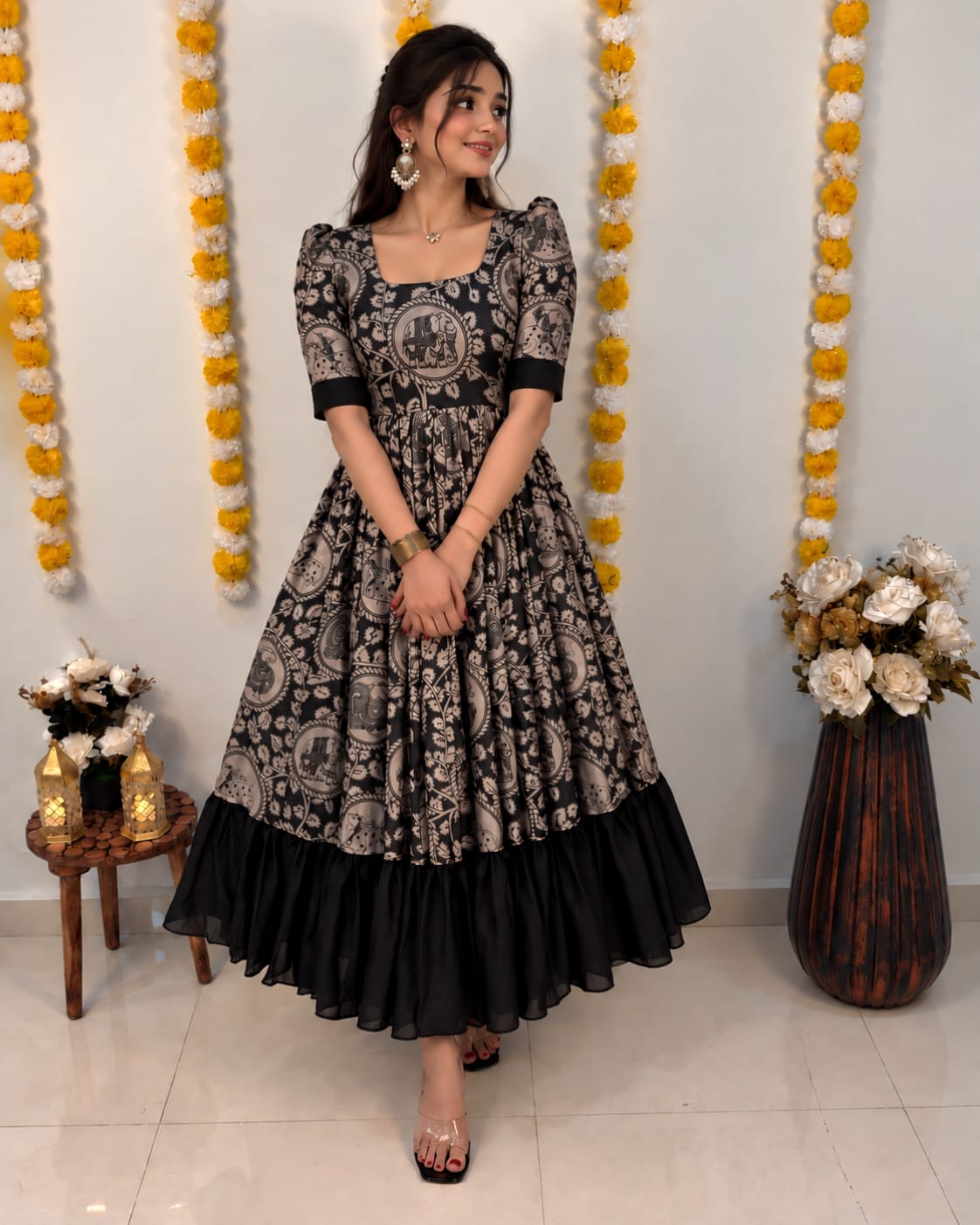 Traditional kalamkari maxi - Image 4