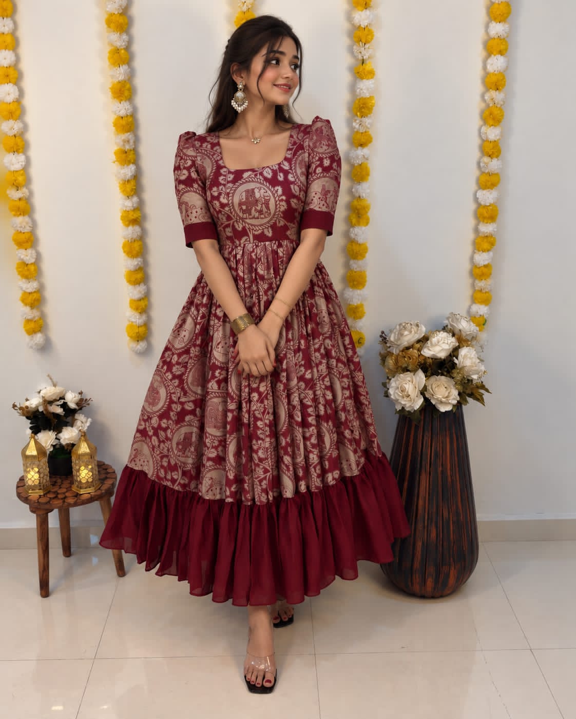 Traditional kalamkari maxi - Image 3