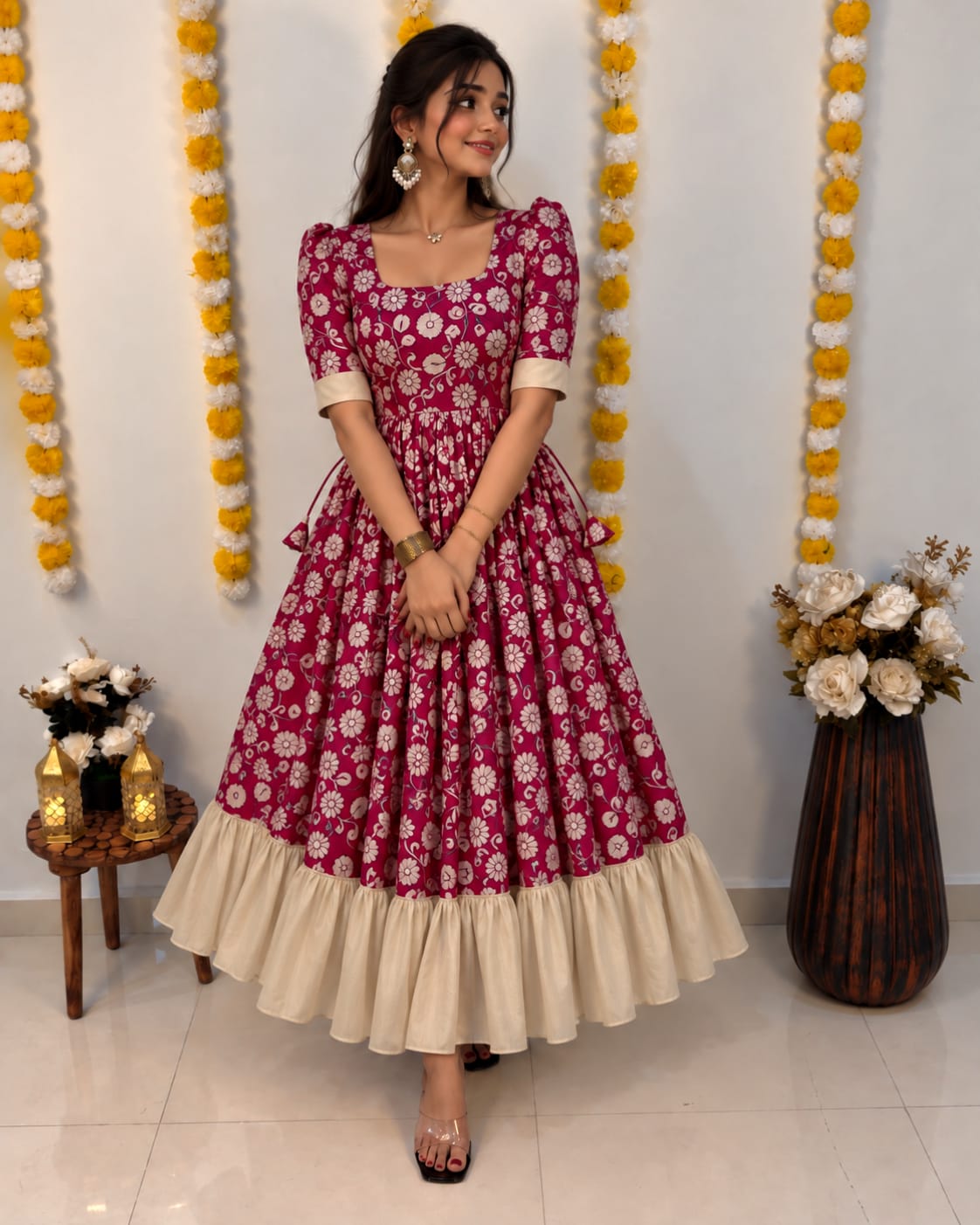 Traditional kalamkari maxi